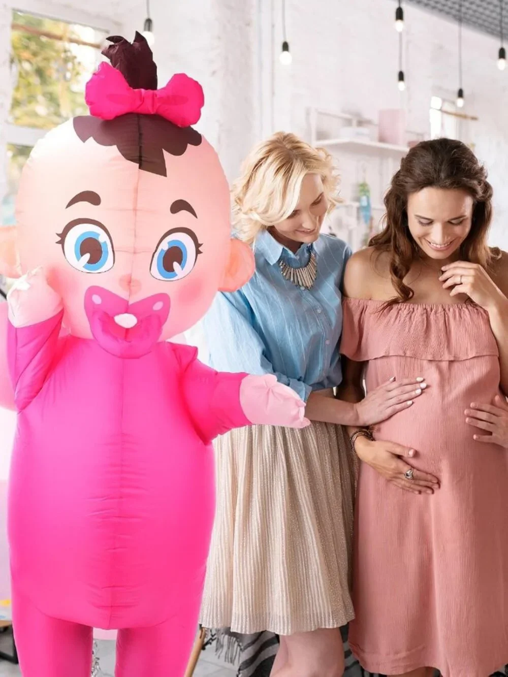 Inflatable Baby Costume Set - Fun Giant Gender Reveal Ideas for Parties, 2 PCS